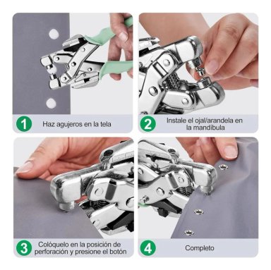 KIT REMACHADORA PERFORADORA CON 160 OJETILLOS - 5