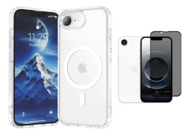 CARCASA TRANSPARENTE CON MAGSAFE PARA IPHONE 17E Y LAMINA - 1