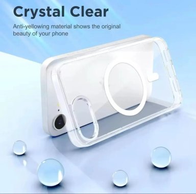 CARCASA TRANSPARENTE CON MAGSAFE PARA IPHONE 17E Y LAMINA - 5
