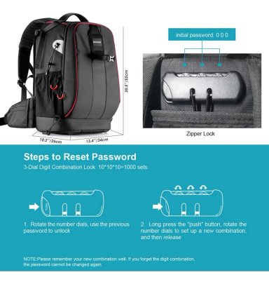 MOCHILA PROFESIONAL PARA CAMARA CON BLOQUEO DE SEGURIDAD - 2
