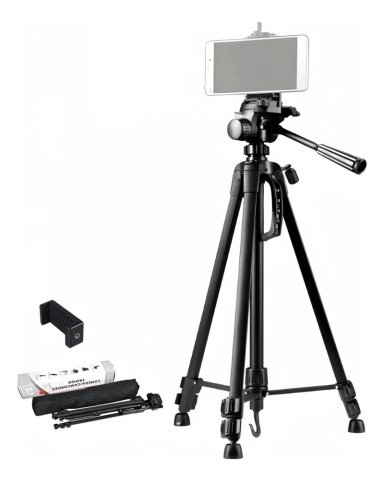 TRIPODE PROFESIONAL PARA CAMARA Y CELULAR NEGRO - 2