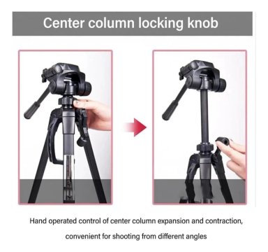 TRIPODE PROFESIONAL PARA CAMARA Y CELULAR NEGRO - 3
