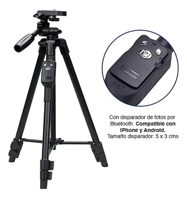 TRIPODE PROFESIONAL CON BLUETOOTH PARA CELULAR Y CAMARA - 3
