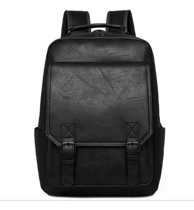 MOCHILA DE CUERO IMPERMEABLE LISA - 1