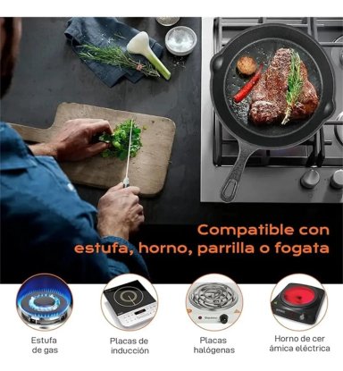 JUEGO DE 5 SARTENES DE HIERRO FUNDIDO - 5