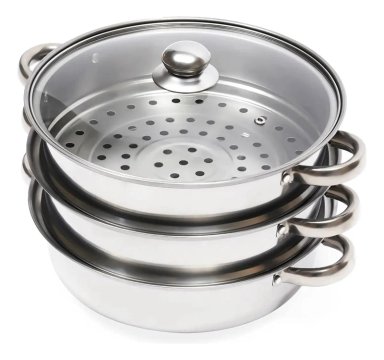 VAPORERA DE ACERO INOXIDABLE 28 CM TRES NIVELES - 2