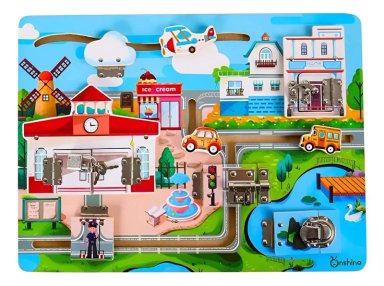 TABLERO SENSORIAL DIDACTICO MONTESSORI PARA NIÑOS - 1