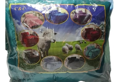 PLUMON REVERSIBLE DE FELPA PARA 2 PLAZAS COLOR VERDE - 1