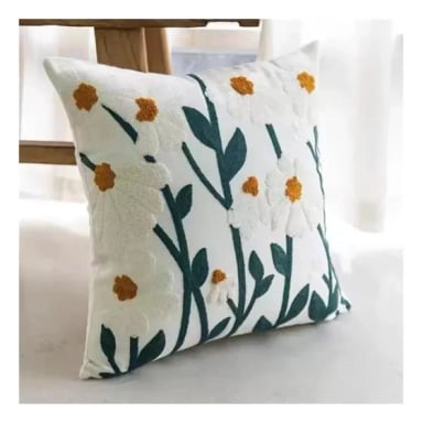 PACK 4 FUNDAS DE COJIN FLORAL 45X45 CM CON 4 RELLENOS - 2