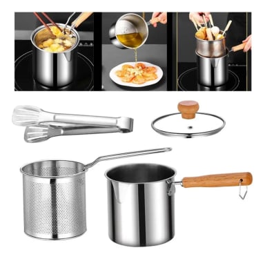 OLLA PARA FREIR CON CESTA Y TAPA PARA ESTUFA - 2
