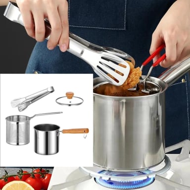 OLLA PARA FREIR CON CESTA Y TAPA PARA ESTUFA - 4