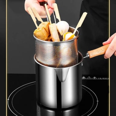 OLLA PARA FREIR CON CESTA Y TAPA PARA ESTUFA - 5