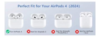 FUNDA SILICONA PREMIUM PARA AIRPODS 4 2024 - 2