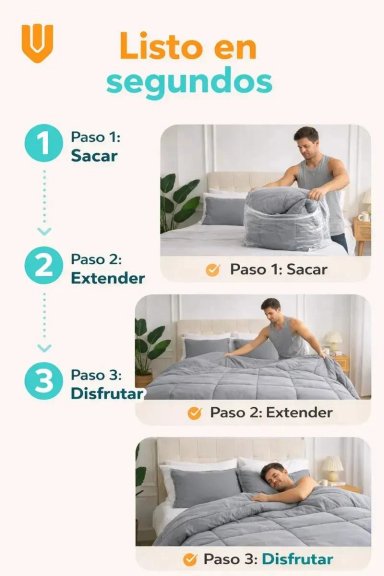PLUMON NORDICO INVIERNO 2,5 PLAZAS CALIENTE Y SUAVE - 2