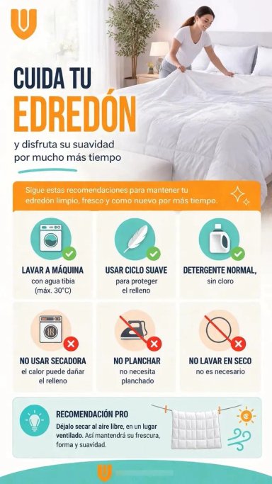 PLUMON NORDICO INVIERNO 2,5 PLAZAS CALIENTE Y SUAVE - 5