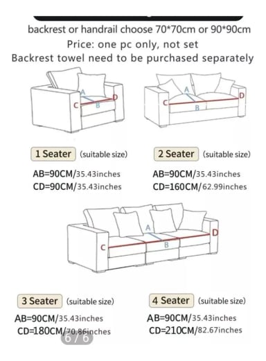 FUNDA PROTECTORA PARA SOFA DE 3 CUERPOS - 3