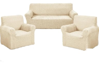 FUNDAS SUPER ELASTICADAS PARA SOFAS 3+1+1 VARIOS COLORES - 1
