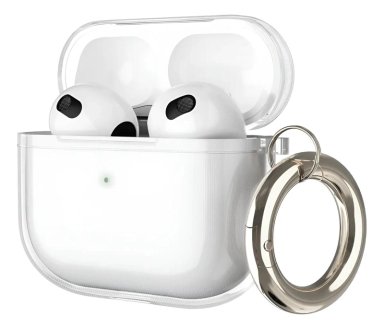 FUNDA TRANSPARENTE ANTIGOLPES PARA AIRPODS 4 GEN CON GAN - 1