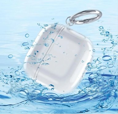 FUNDA TRANSPARENTE ANTIGOLPES PARA AIRPODS 4 GEN CON GAN - 4