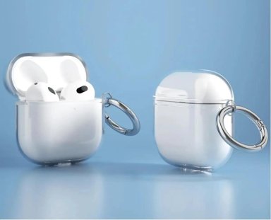 FUNDA TRANSPARENTE ANTIGOLPES PARA AIRPODS 4 GEN CON GAN - 5