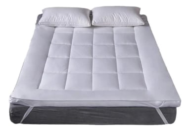 CUBRECOLCHON TOPPER ULTRA ACOLCHADO 2 PLAZAS BLANCO - 1