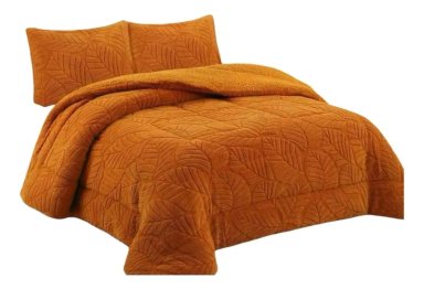 COBERTOR SUPER KING CON CHIPORRO 250X270 CM NARANJA - 1