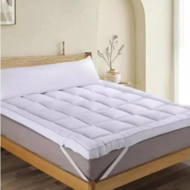 TOPPER ULTRA ACOLCHADO PARA COLCHON 2 PLAZAS BLANCO - 5