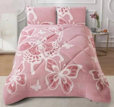 COBERTOR CUBRECAMA 2 PLAZAS INVIERNO TERCIOPELO 250X230 - 1