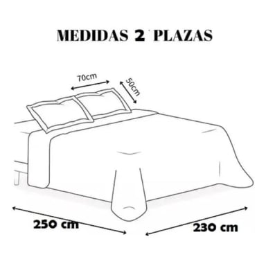 PLUMON PELUDO PALO DE ROSA 2 PLAZAS 230X250 CM CON CHIPOR - 3