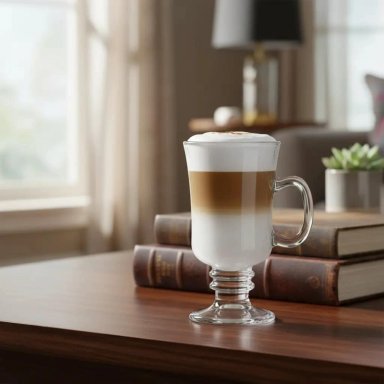 SET DE 6 TAZAS DE VIDRIO PARA CAFE  CAPUCHINO 250ML - 2