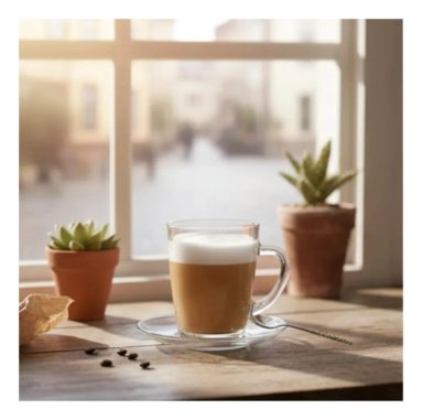 JUEGO 6 TAZAS CAFE  TE  310ML CON PLATILLOS DE VIDRIO - 4
