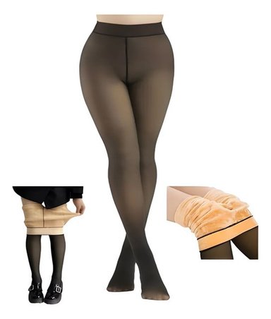 PANTY EFECTO PIEL MUJER PARA INVIERNO CON FORRO - 1