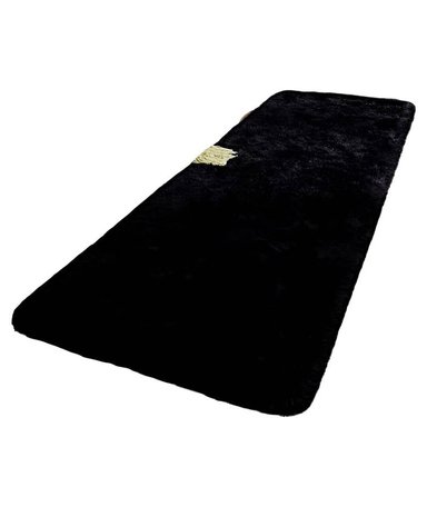 ALFOMBRA PELUDA PASILLERA LIVIANA 70X150 ULTRA SUAVE NEGRO - 1