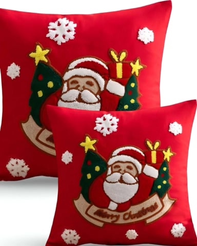 PACK DE 2 FUNDAS DE COJIN PARA NAVIDAD K8 - 1