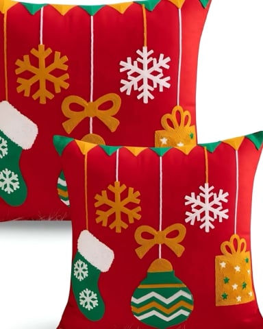 PACK DE 2 FUNDAS DE COJIN PARA NAVIDAD K3 - 1