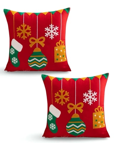 PACK DE 2 FUNDAS DE COJIN PARA NAVIDAD K3 - 2