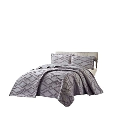 CUBRECAMA QUILT CON DISEÑO GEOMETRICO RELIEVE KING-SUPERKING 250 X 270 CM 03 - 2