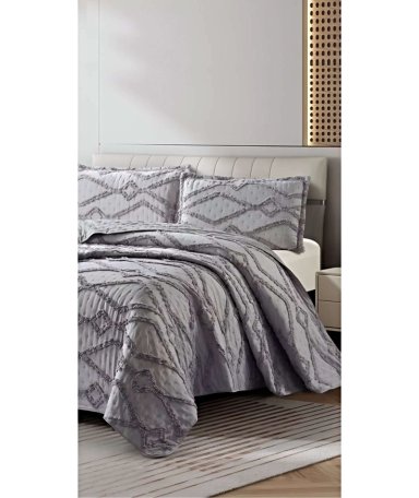 CUBRECAMA QUILT CON DISEÑO GEOMETRICO RELIEVE KING-SUPERKING 250 X 270 CM 03 - 3