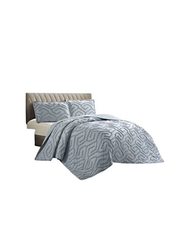 CUBRECAMA QUILT CON DISEÑO RELIEVE 2 PLAZAS 230 X 250 CM 01 - 1