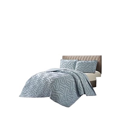 CUBRECAMA QUILT CON DISEÑO RELIEVE 2 PLAZAS 230 X 250 CM 01 - 2