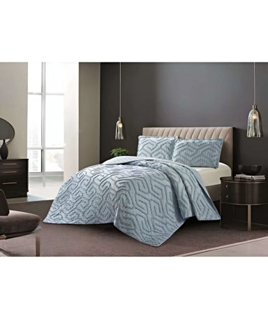 CUBRECAMA QUILT CON DISEÑO RELIEVE 2 PLAZAS 230 X 250 CM 01 - 4