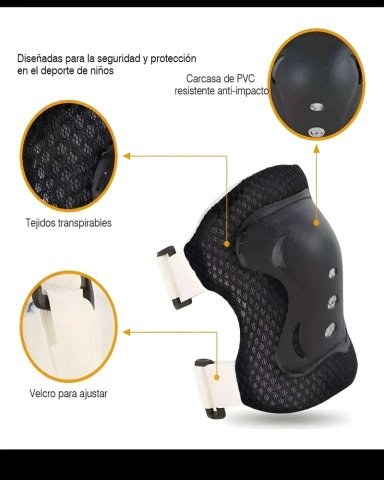KIT DE PROTECCION INFANTIL PARA PATINES AZUL - 4