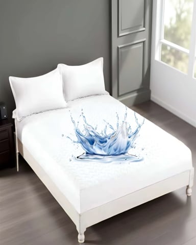 CUBRECOLCHON IMPERMEABLE 2 PLAZAS COLOR BLANCO - 4