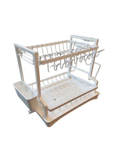 ESCURRIDOR DE PLATOS DE GRAN CAPACIDAD BLANCO - 1
