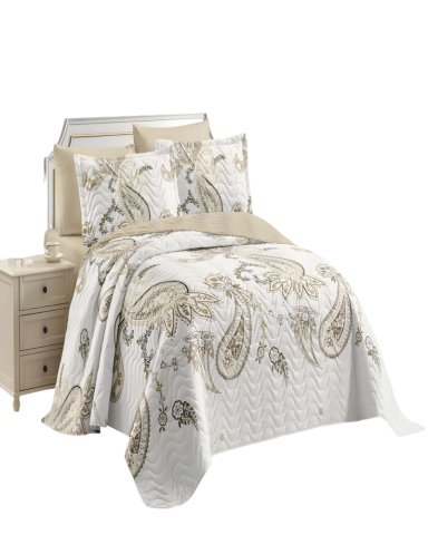 QUILT CUBRECAMA DE VERANO 2 PLAZAS BEIGE 01 - 1