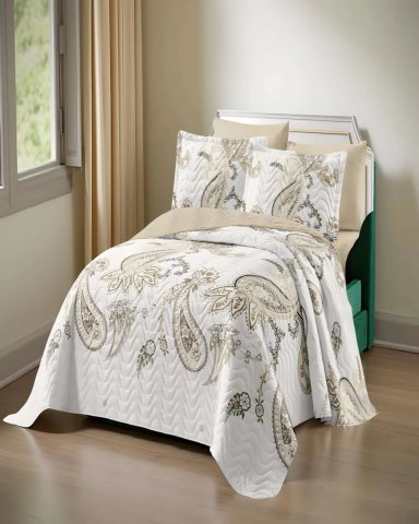 QUILT CUBRECAMA DE VERANO 2 PLAZAS BEIGE 01 - 4