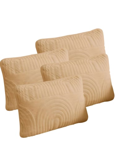 SET DE 4 FUNDAS DE COJIN SERIE ARCO 30X50 CM CAFE - 1
