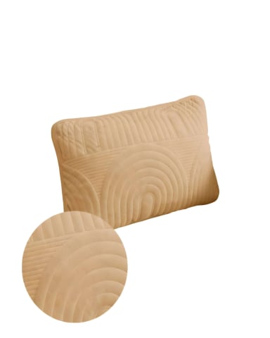 SET DE 4 FUNDAS DE COJIN SERIE ARCO 30X50 CM CAFE - 2