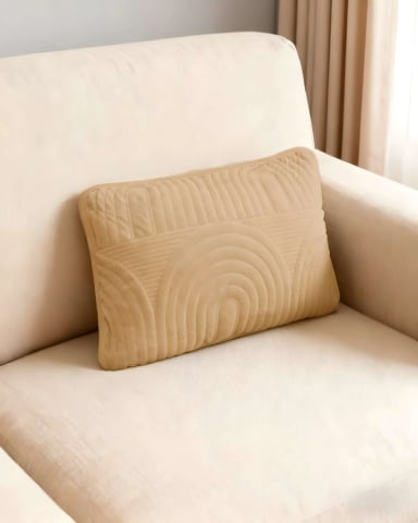 SET DE 4 FUNDAS DE COJIN SERIE ARCO 30X50 CM CAFE - 4