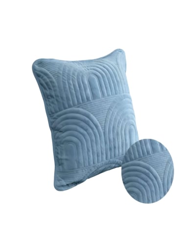 SET DE 2 FUNDAS DE COJIN SERIE ARCO 45X45 CM CELESTE - 2